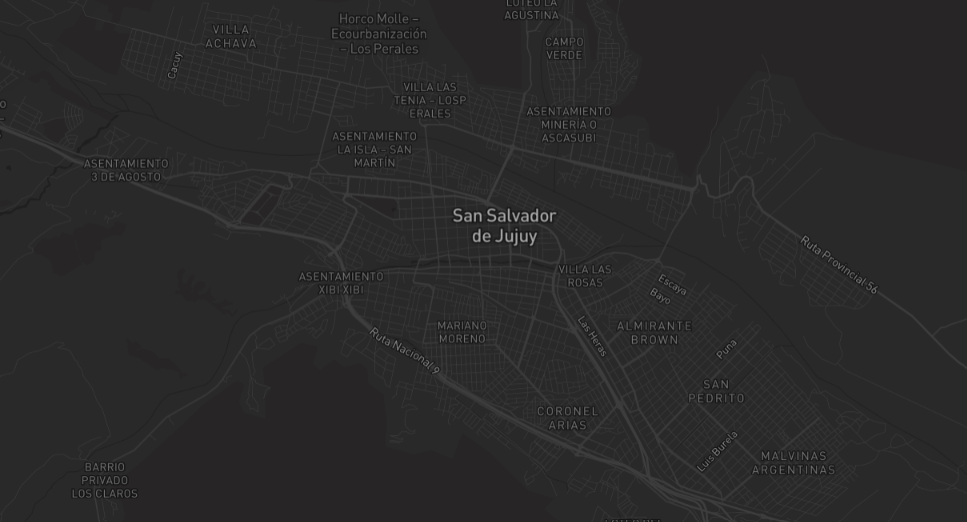 Mapa de zonificación y barrios en San Salvador de Jujuy